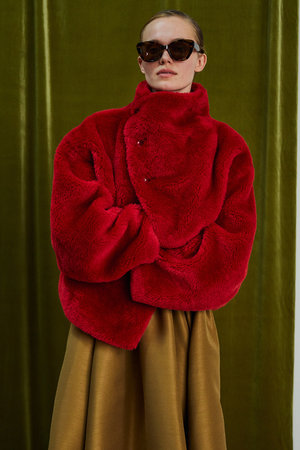 メゾンスペシャル/MAISON SPECIALの【予約販売】Stand Neck Boa Coat / スタンドネックボアコート(110900/110902)