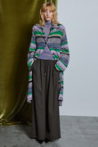 Multi Border High-Neck Knit Cardigan Dress / マルチボーダーハイネックニットカーディガンドレス