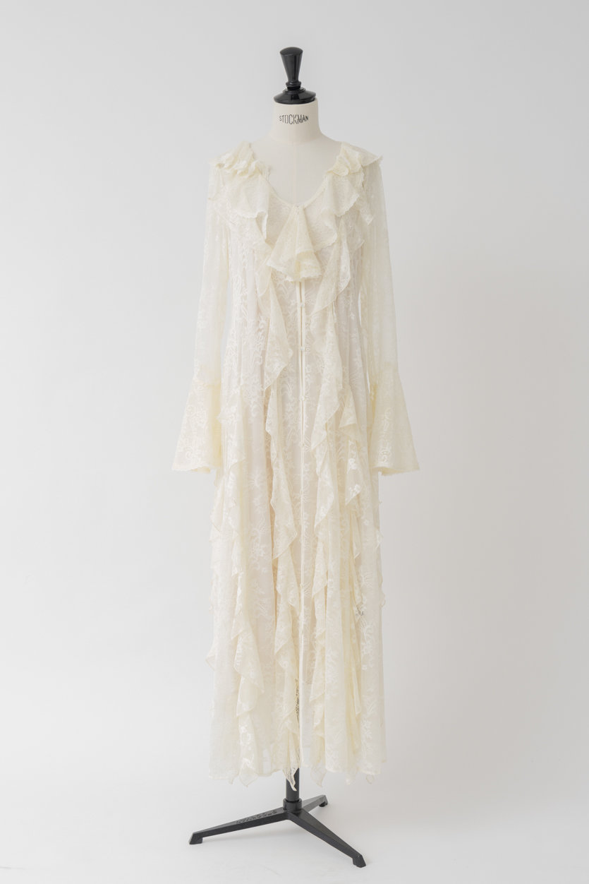 MAISON SPECIAL Many Ruffle Lace Dress / メニーラッフルレースドレス (WHT(ホワイト), 36) メゾンスペシャル ELLE SHOP