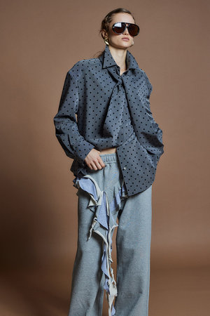 メゾンスペシャル/MAISON SPECIALの【予約販売】2WAY Bow Tie Shirt / 2WAYボウタイシャツ(110400/110403)