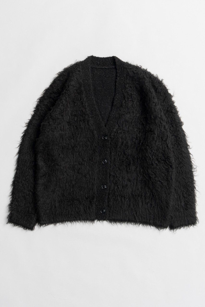 MAISON SPECIAL Wave Shaggy Knit Cardigan / ウェーブシャギーニットカーディガン (BLK(ブラック), FREE) メゾンスペシャル ELLE SHOP