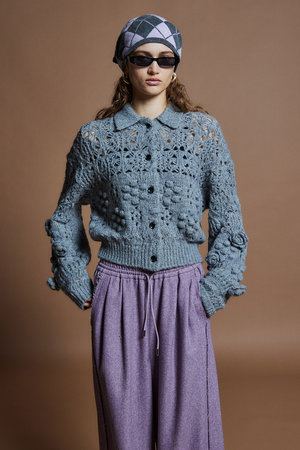 メゾンスペシャル/MAISON SPECIALの【予約販売】Flower Mesh Cardigan / フラワーメッシュカーデ(110300/110303)