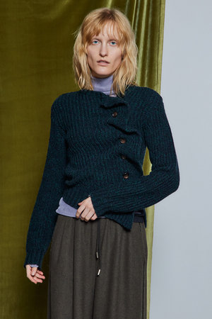 メゾンスペシャル/MAISON SPECIALの【予約販売】Asymmetrical Frill Cardigan / アシンメトリーフリルカーディガン(110300/110303)