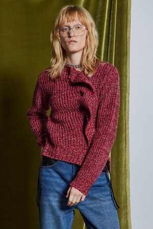 メゾンスペシャル/MAISON SPECIALの【予約販売】Asymmetrical Frill Cardigan / アシンメトリーフリルカーディガン(110300/110303)