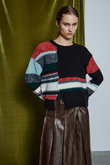 Dramatic Border Slit Knit / ドラマティカルボーダースリットニット