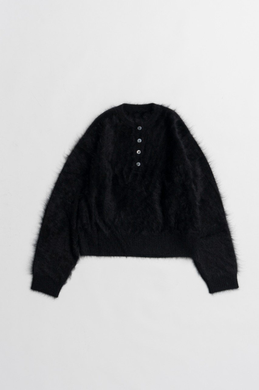 MAISON SPECIAL Angora Shaggy Knit / アンゴラシャギーニット (BLK(ブラック), FREE) メゾンスペシャル ELLE SHOP