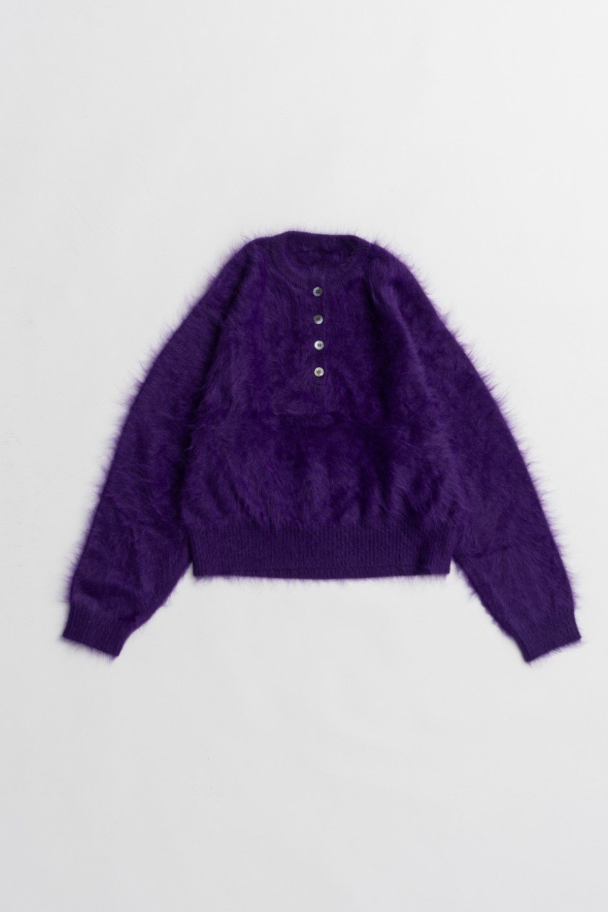 MAISON SPECIAL Angora Shaggy Knit / アンゴラシャギーニット (PPL(パープル), FREE) メゾンスペシャル ELLE SHOP