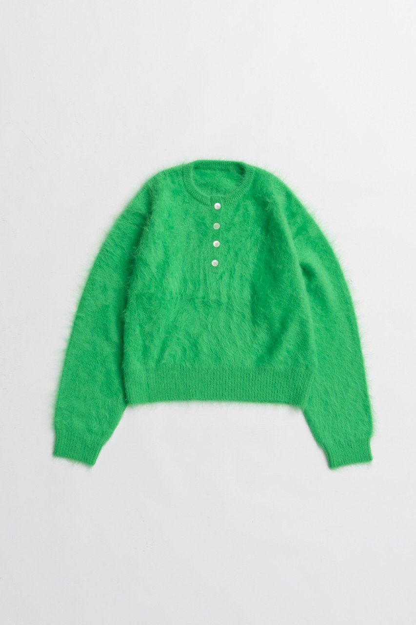 MAISON SPECIAL Angora Shaggy Knit / アンゴラシャギーニット (GRN(グリーン), FREE) メゾンスペシャル ELLE SHOP