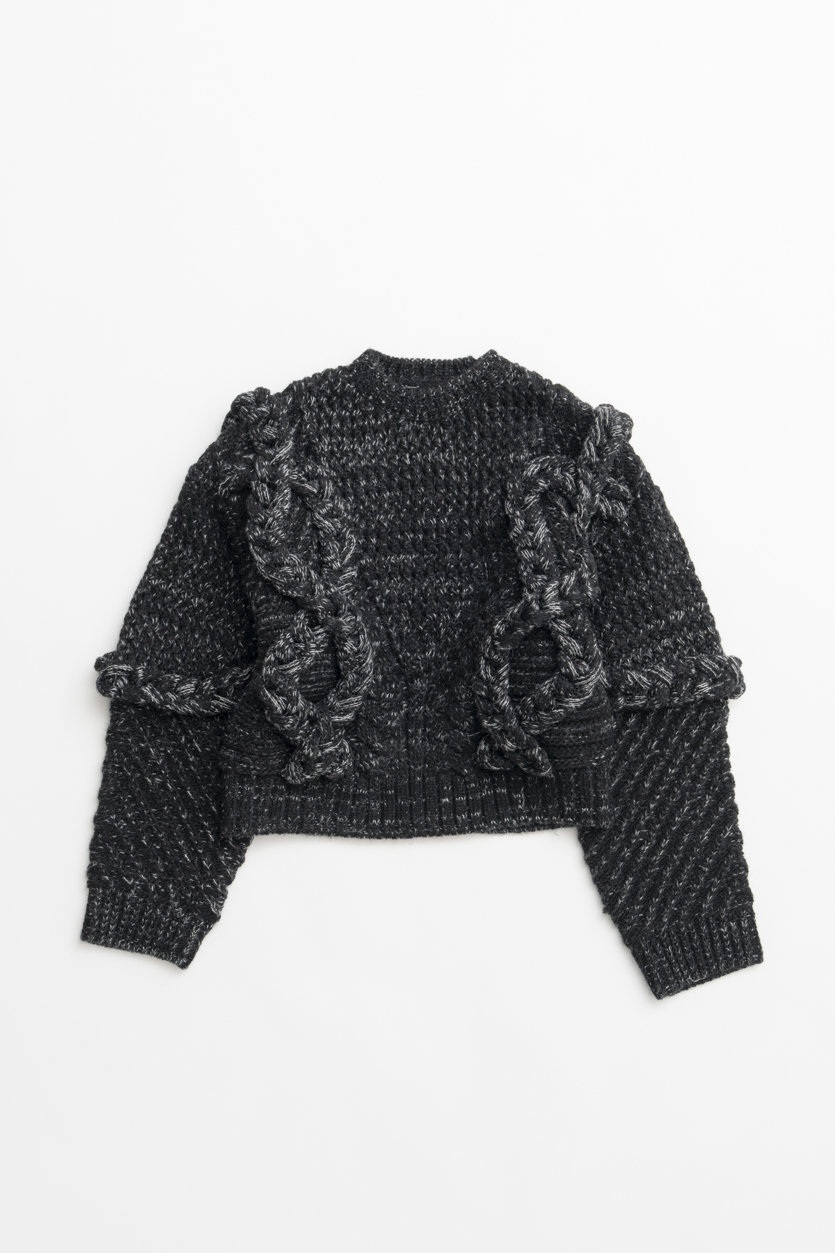 MAISON SPECIAL Cable Hand-Knit Top / ケーブルハンドニットトップ (BLK(ブラック), FREE) メゾンスペシャル ELLE SHOP