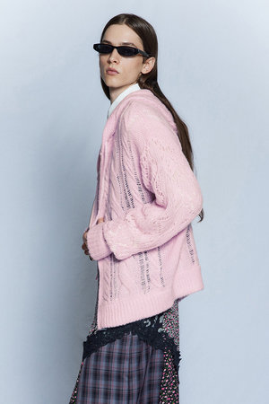 メゾンスペシャル/MAISON SPECIALの【予約販売】Low-Gauge Cable Knit Cardigan / ローゲージケーブルニットカーディガン(110300/110303)