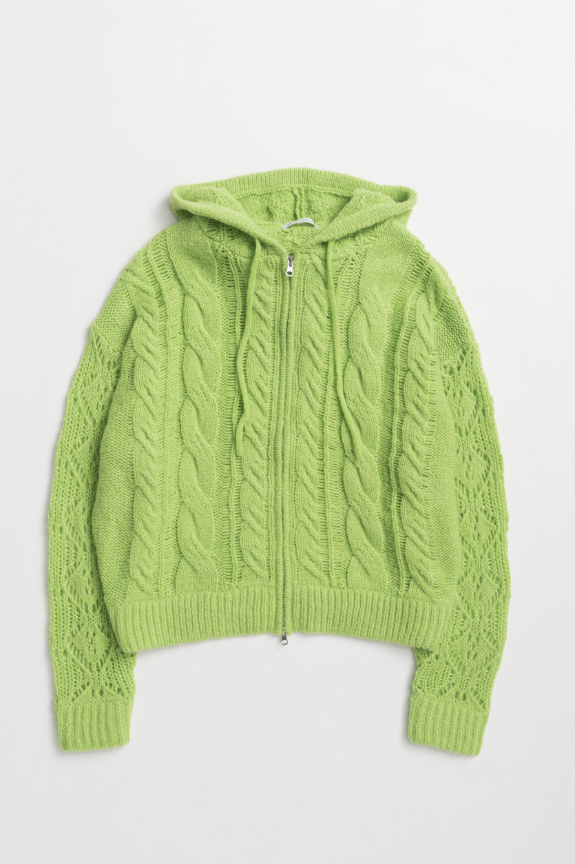 MAISON SPECIAL Low-Gauge Cable Knit Cardigan / ローゲージケーブルニットカーディガン (PST(ピスタチオ), FREE) メゾンスペシャル ELLE SHOP
