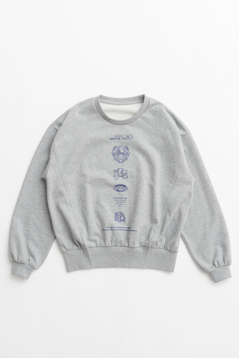 MAISON SPECIAL Emblem Sweatshirt / エンブレムスウェット (GRY(グレー), FREE) メゾンスペシャル ELLE SHOP
