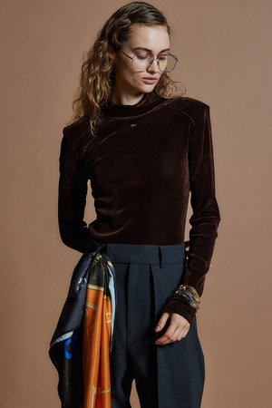 メゾンスペシャル/MAISON SPECIALの【予約販売】2WAY Velour Top / 2WAYベロアTOP(110100/110103)