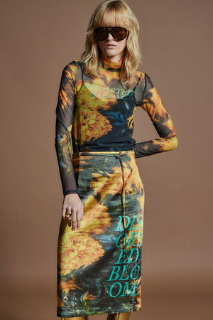 メゾンスペシャル/MAISON SPECIALの【予約販売】DISTORETED BLOOM Logo Sheer Top /DISTORETED BLOOMロゴシアートップ(110100/110103)