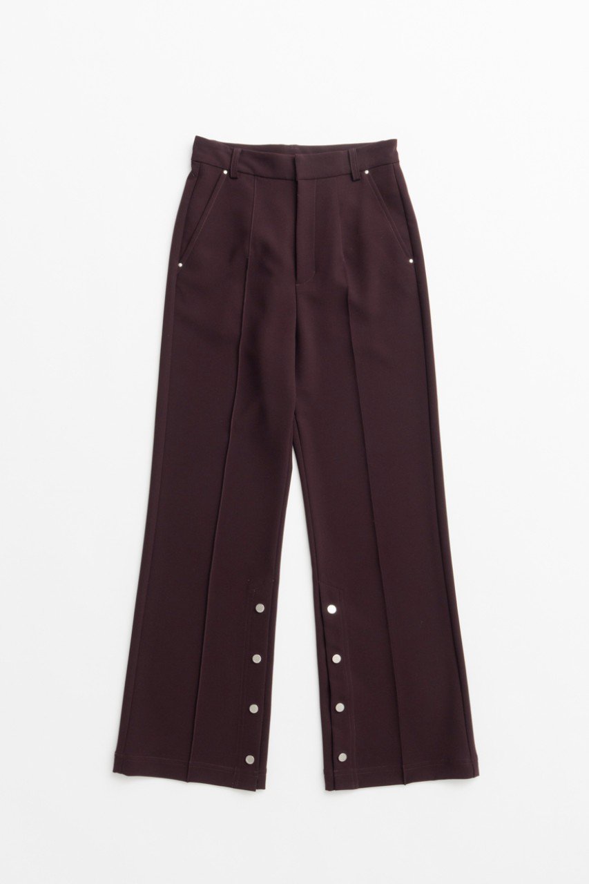 MAISON SPECIAL Double Cloth Button Slit Flare Pants / ダブルクロスボタンスリットフレアパンツ (BRD(ボルドー), 38) メゾンスペシャル ELLE SHOP
