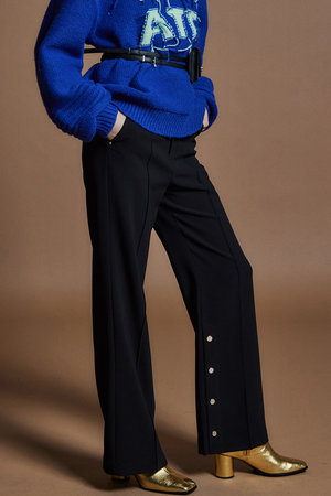 メゾンスペシャル/MAISON SPECIALの【予約販売】Double Cloth Button Slit Flare Pants / ダブルクロスボタンスリットフレアパンツ(110600/110601)