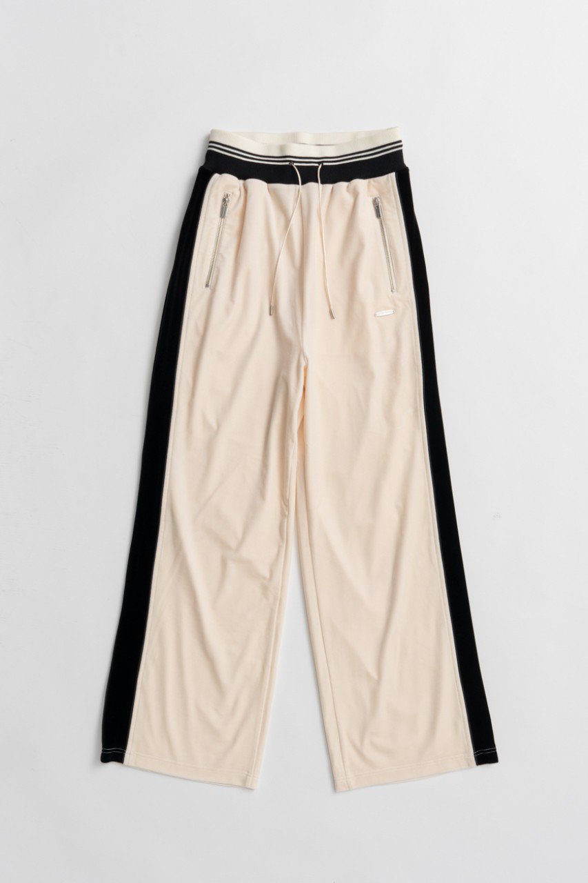 MAISON SPECIAL Side Line Velour Jersey Pants / サイドラインベロアジャージパンツ (WHT(ホワイト), 36) メゾンスペシャル ELLE SHOP