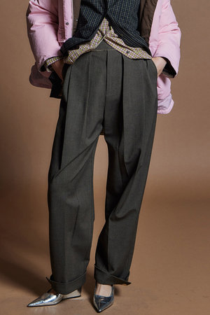 メゾンスペシャル/MAISON SPECIALの【予約販売】Wide Tuck Pants / ワイドタックパンツ(110600/110601)