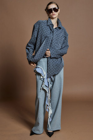 メゾンスペシャル/MAISON SPECIALの【予約販売】Drop Frill Sweatpants / ドロップフリルスウェットパンツ(110600/110601)