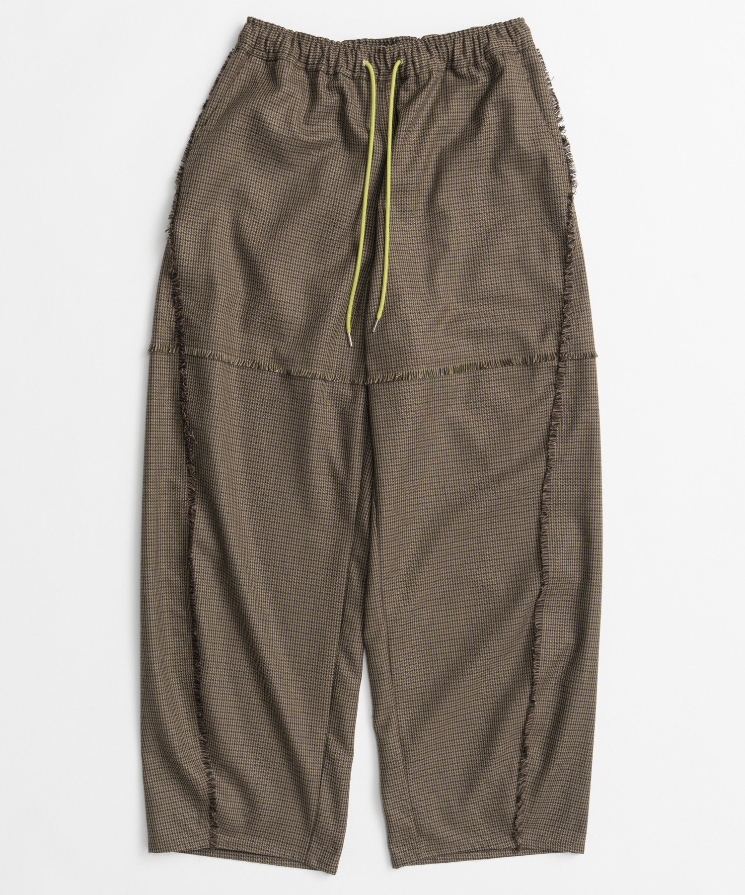 MAISON SPECIAL Check Pants / チェックパンツ (BRN(ブラウン), 38) メゾンスペシャル ELLE SHOP