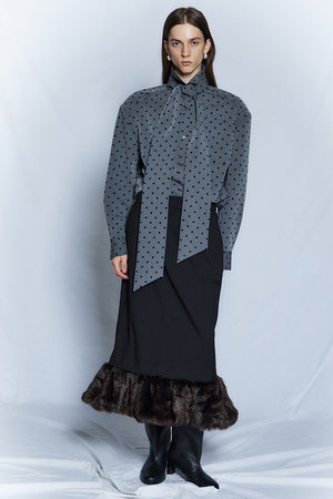 メゾンスペシャル/MAISON SPECIALの【予約販売】Fur Hem 2WAY Skirt / ファーヘム2WAYスカート(110700/110703)