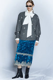 Crushed Velour Lace Skirt / クラッシュベロアレーススカート
