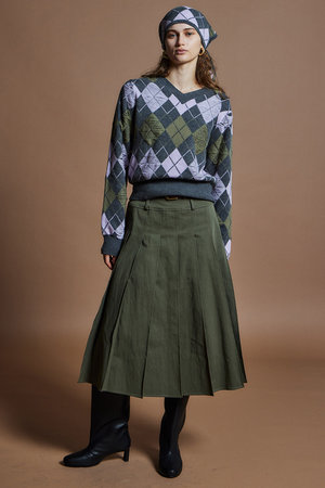メゾンスペシャル/MAISON SPECIALの【予約販売】Double Waist Pleated Skirt / ダブルウエストプリーツスカート(110700/110703)