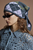 Drop-Stitch Argyle Knit Babushka / 針抜キアーガイルニットバブーシュカ
