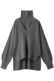 【ELLE SHOP10周年限定】別注カシミヤブレンドスヌードレイヤードVネックニットプルオーバー