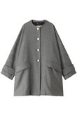HUMBIE NO COLLAR 千鳥チェックノーカラーコート
