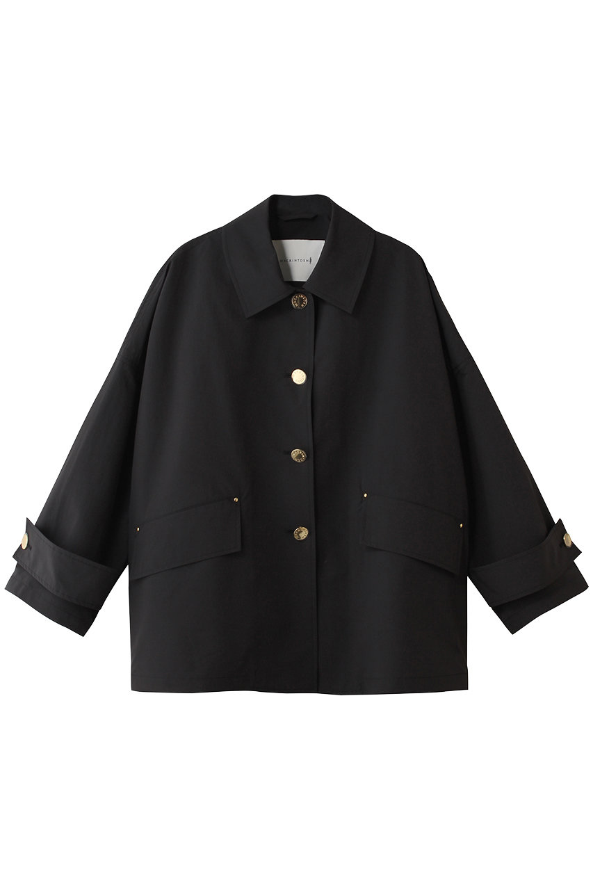 マッキントッシュ/MACKINTOSHのHUMBIE はっ水ポリエステル メタルボタン ショートコート(ブラック/ゴールドボタン/L261HI1182BALK)