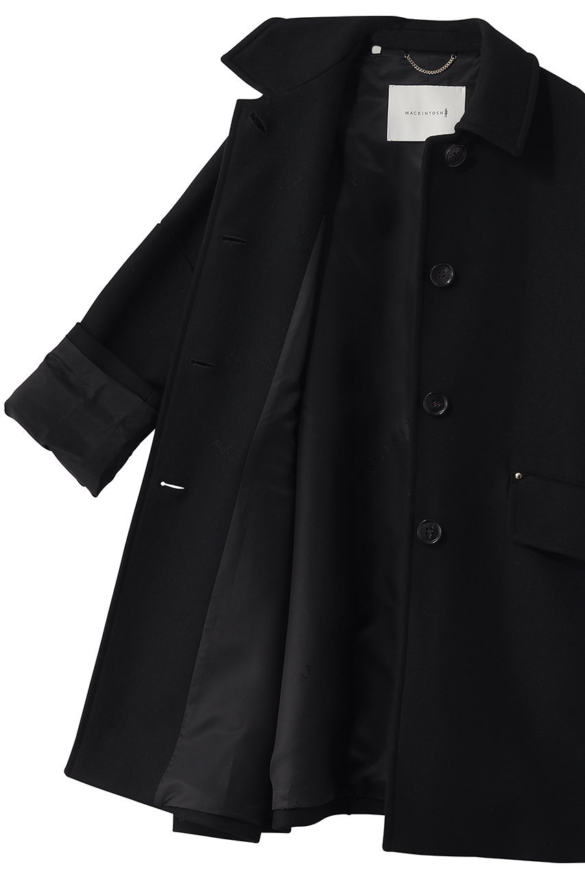 マッキントッシュ　ニューハンビーフード　ウールメルトンコート　ブラック　6 MACKINTOSH(マッキントッシュ)｜【予約販売】NEW HUMBIE ウール