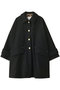 【予約販売】NEW HUMBIE ウールメルトンコート 裏地レオパード マッキントッシュ/MACKINTOSH ブラック(ゴールドメタルボタン)