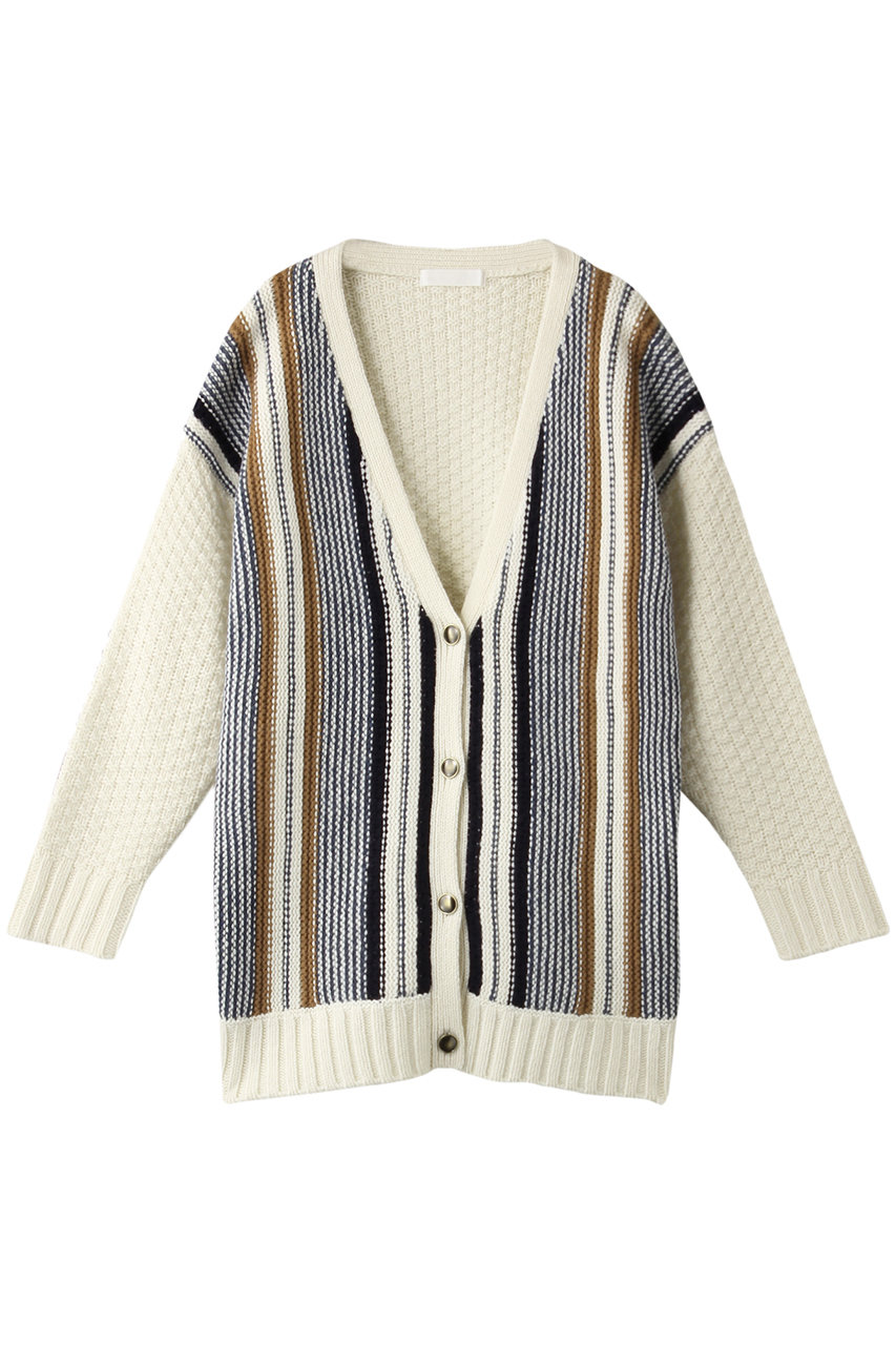 SALE 【50%OFF】 JEAN_NERET ジャン_ヌレ マルチストライプカーディガン ブルー