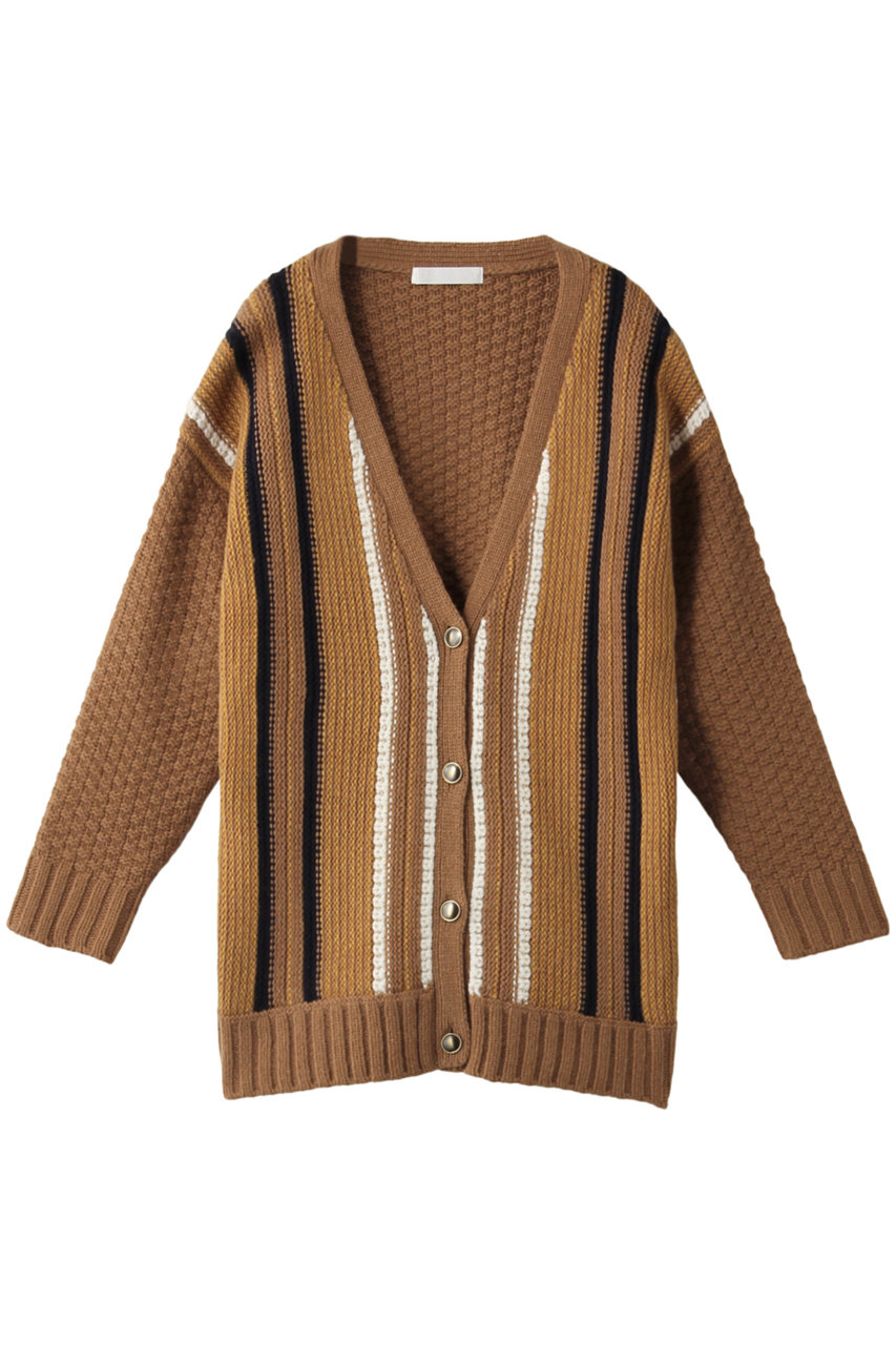 SALE 【50%OFF】 JEAN_NERET ジャン_ヌレ マルチストライプカーディガン イエロー