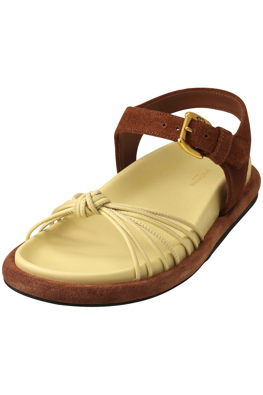  50%OFF！J & M DAVIDSON STRAPPY KNOTTED SANDAL (パステルイエロー 36(23)) ジェイ アンド エム デヴィッドソン ELLE SHOP