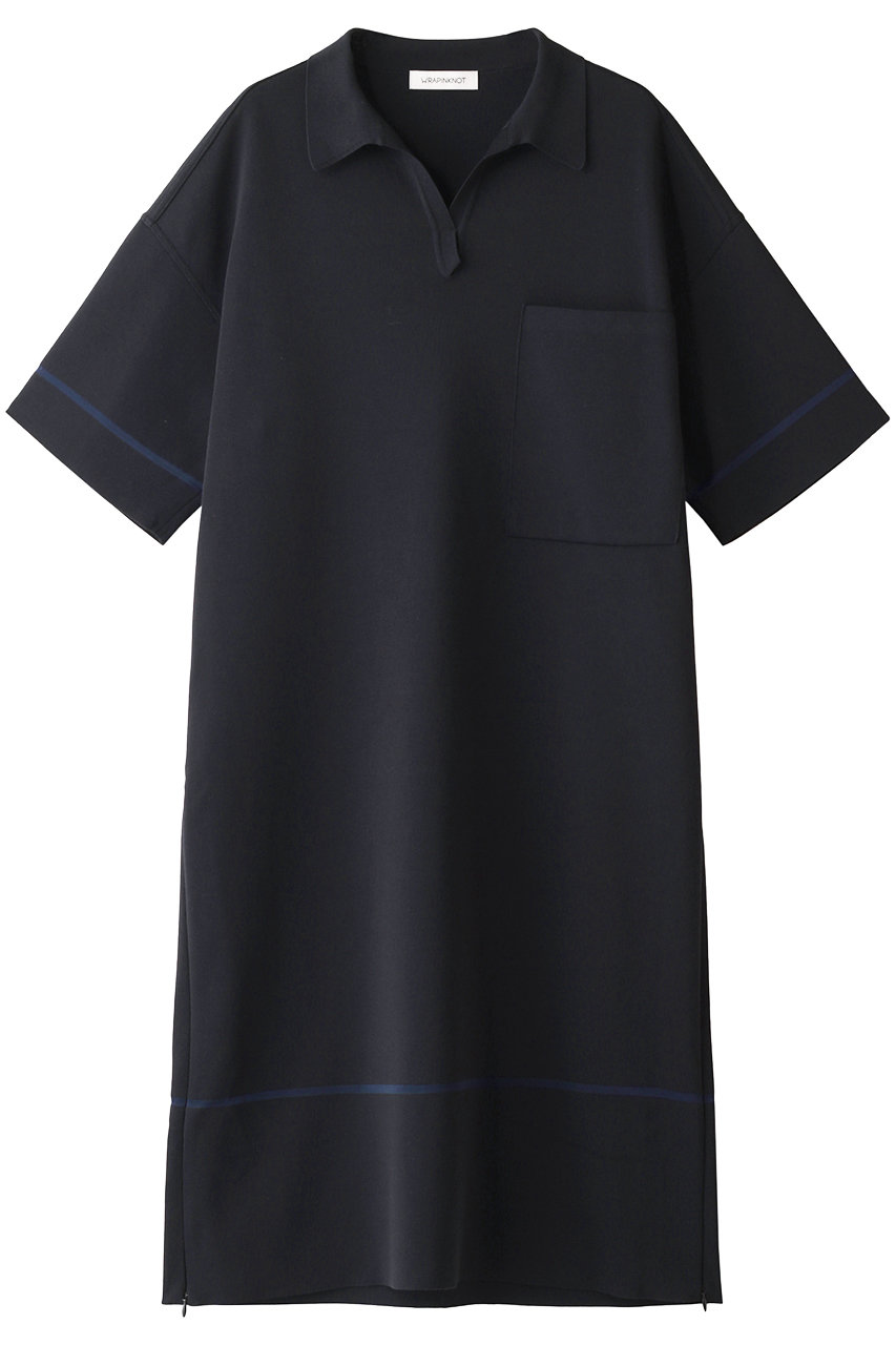 SALE 【50%OFF】 WRAPINKNOT ラッピンノット ビッグポケットワンピース ダークネイビー