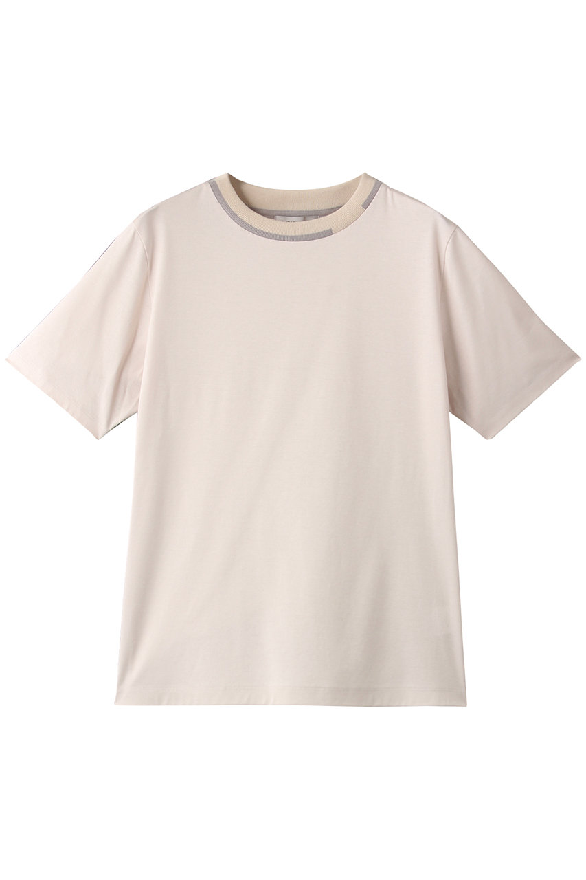 WRAPINKNOT ラッピンノット 【UNISEX】バイカラーネックデザインプルオーバー ライトベージュ