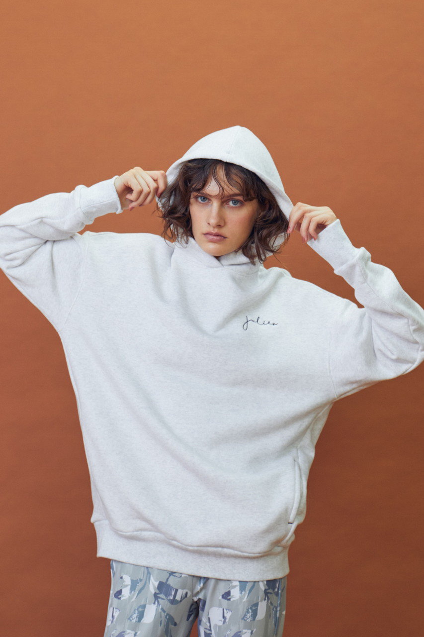 Julier(ジュリエ)｜30/7裏毛フーディー/ホワイト の通販｜ELLESHOP