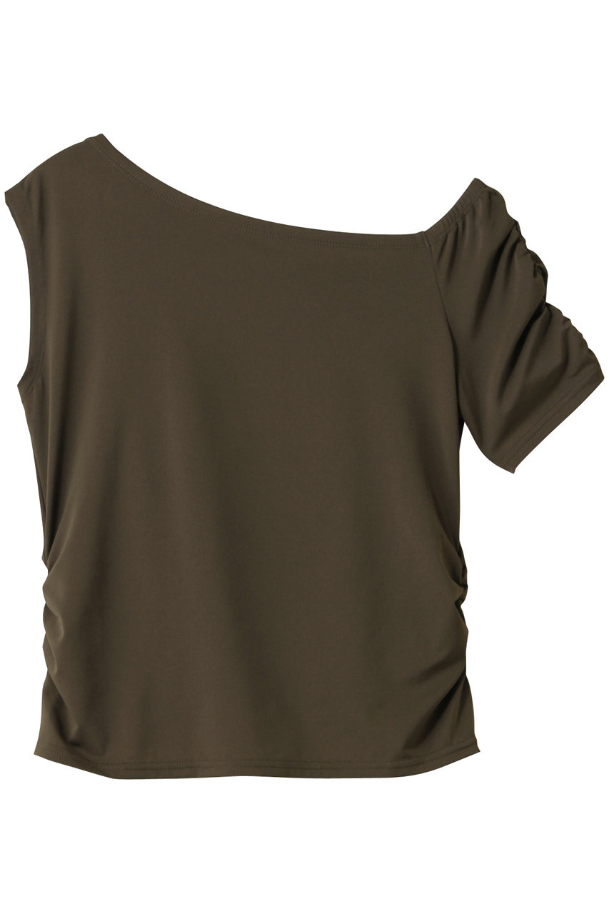 Julier Ecocoアシンメトリートップス (カーキ, 1) ジュリエ ELLE SHOP Julier Ecocoアシンメトリートップス (カーキ, 1) ジュリエ ELLE SHOP