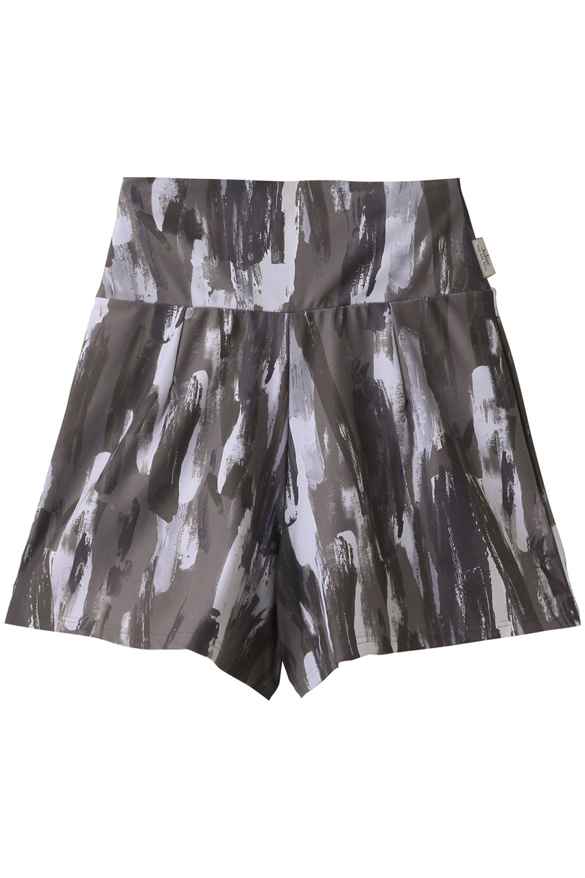 Julier Vertical brushプリントショートパンツ (グレー系, 1) ジュリエ ELLE SHOP Julier Vertical brushプリントショートパンツ (グレー系, 1) ジュリエ ELLE SHOP