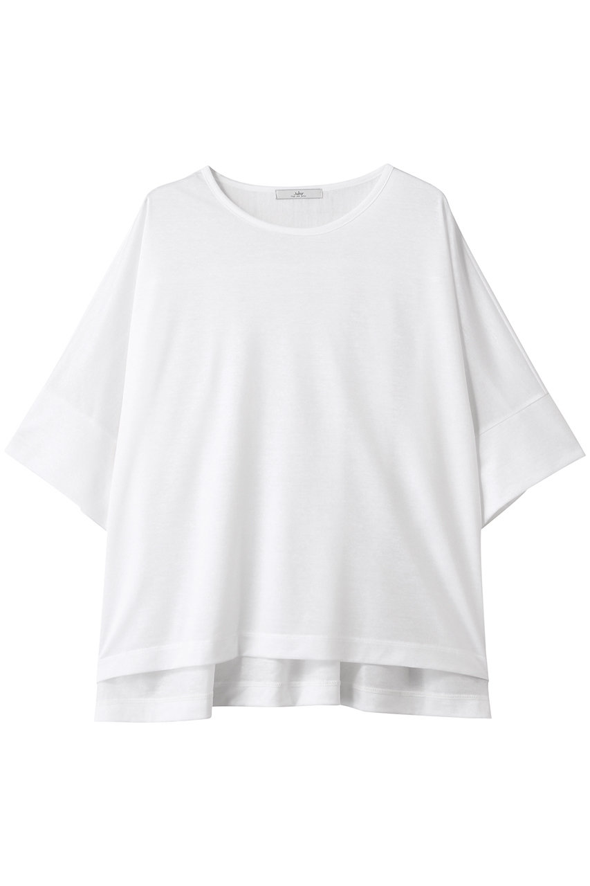 Julier ロイヤルクロス天竺半袖トップス (ホワイト, F) ジュリエ ELLE SHOP Julier ロイヤルクロス天竺半袖トップス (ホワイト, F) ジュリエ ELLE SHOP
