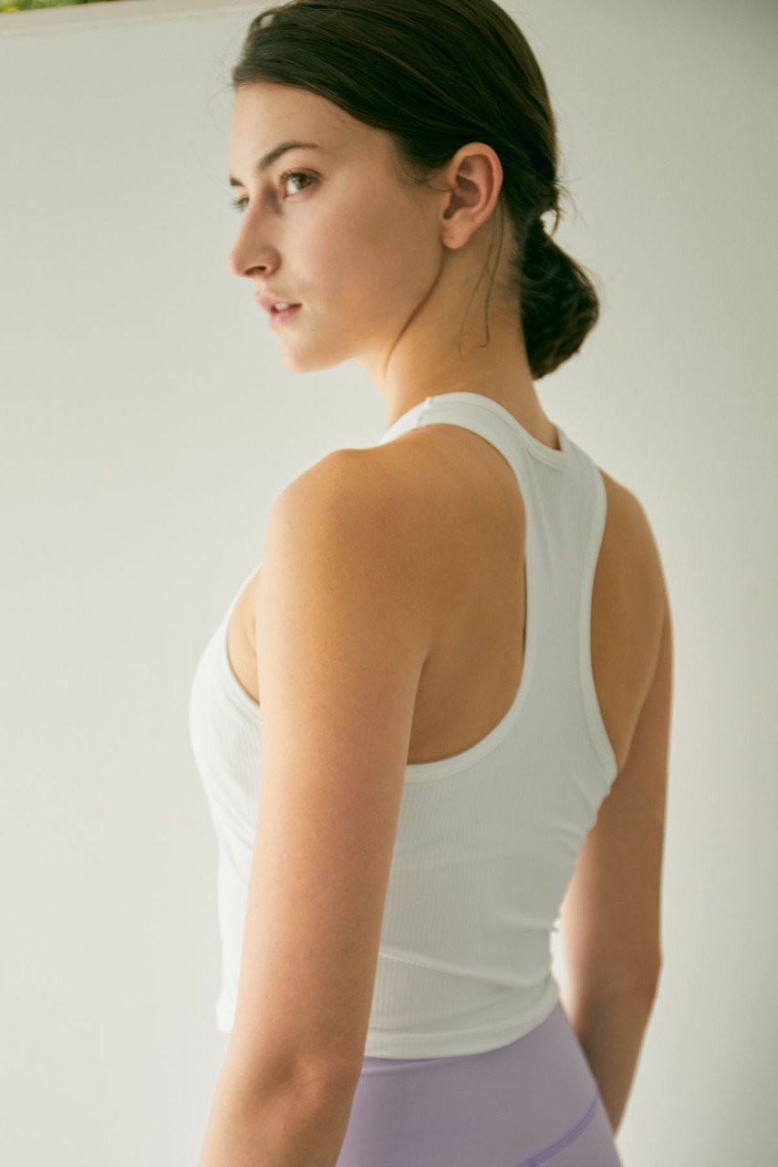 Julier(ジュリエ)｜ソフトリブタンクトップ/ホワイト の通販｜ELLESHOP