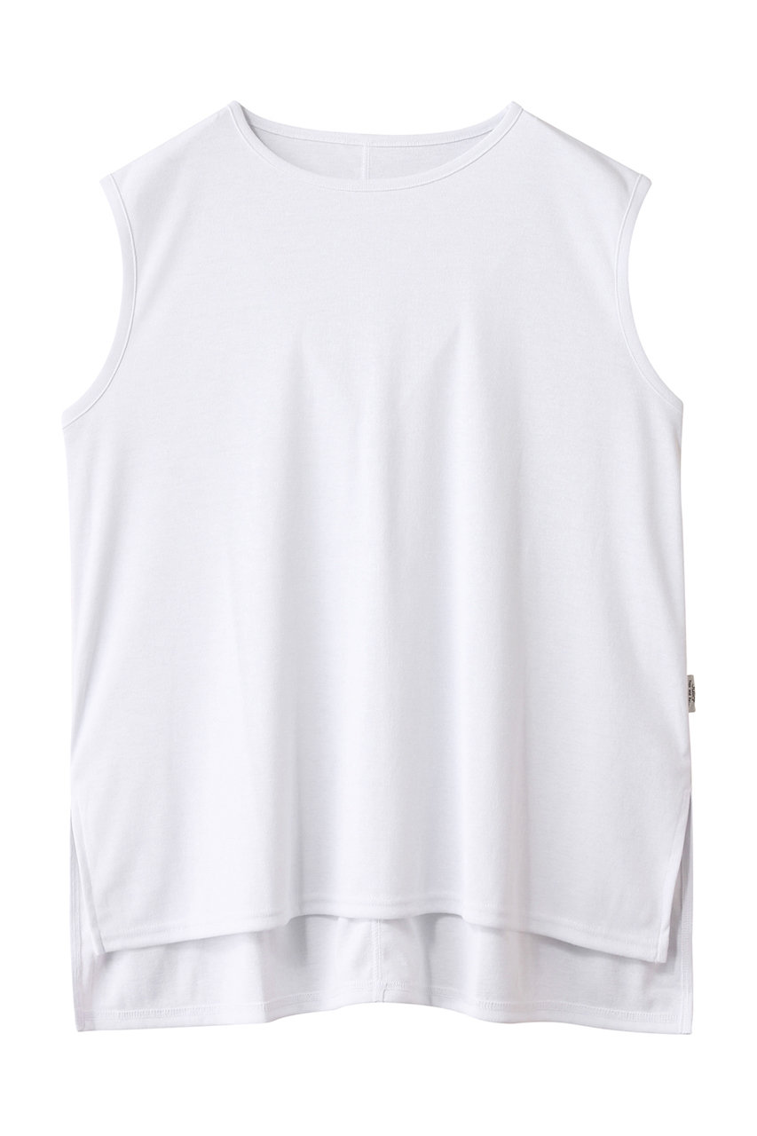 Julier フィールフライスノースリーブトップス (ホワイト, F) ジュリエ ELLE SHOP Julier フィールフライスノースリーブトップス (ホワイト, F) ジュリエ ELLE SHOP
