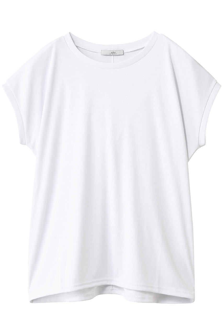 Julier 【定番】フィールフライス半袖トップス (ホワイト, F) ジュリエ ELLE SHOP Julier 【定番】フィールフライス半袖トップス (ホワイト, F) ジュリエ ELLE SHOP