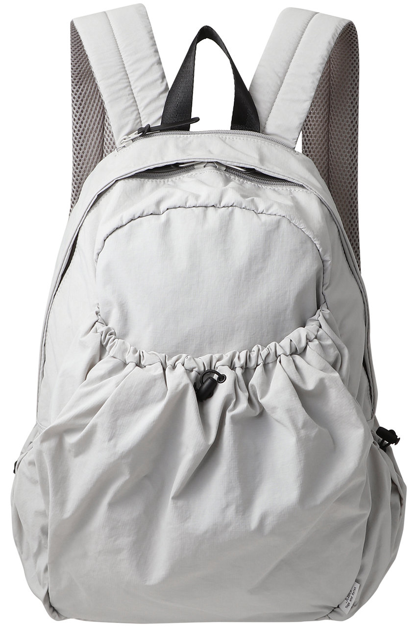 Julier リップストップ撥水リュック (ライトグレー, F) ジュリエ ELLE SHOP Julier リップストップ撥水リュック (ライトグレー, F) ジュリエ ELLE SHOP