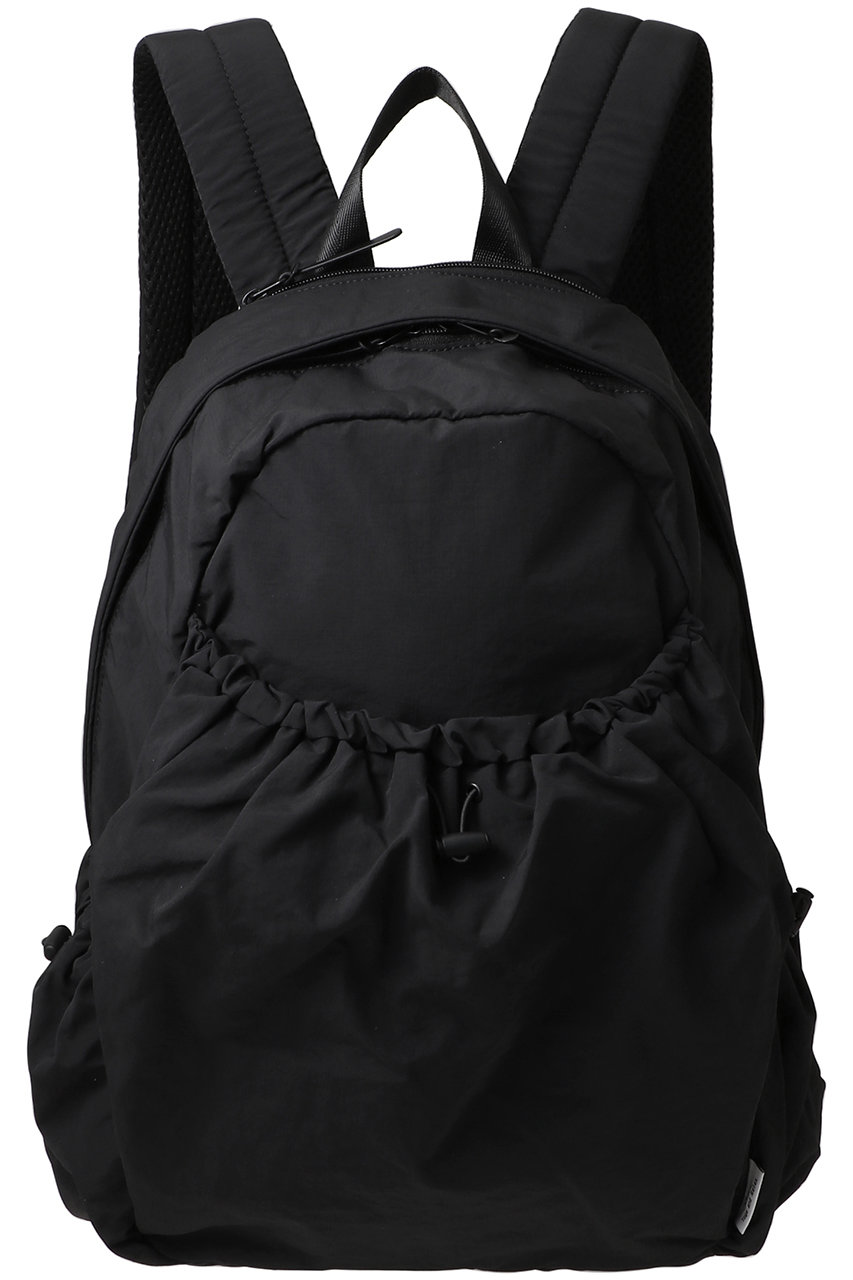 Julier リップストップ撥水リュック (ブラック, F) ジュリエ ELLE SHOP Julier リップストップ撥水リュック (ブラック, F) ジュリエ ELLE SHOP
