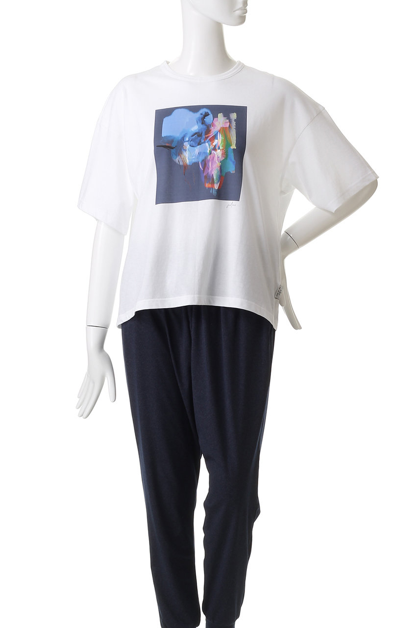 Julier(ジュリエ)｜Kanako Sasakiコラボ プリントTシャツ/グリーン系