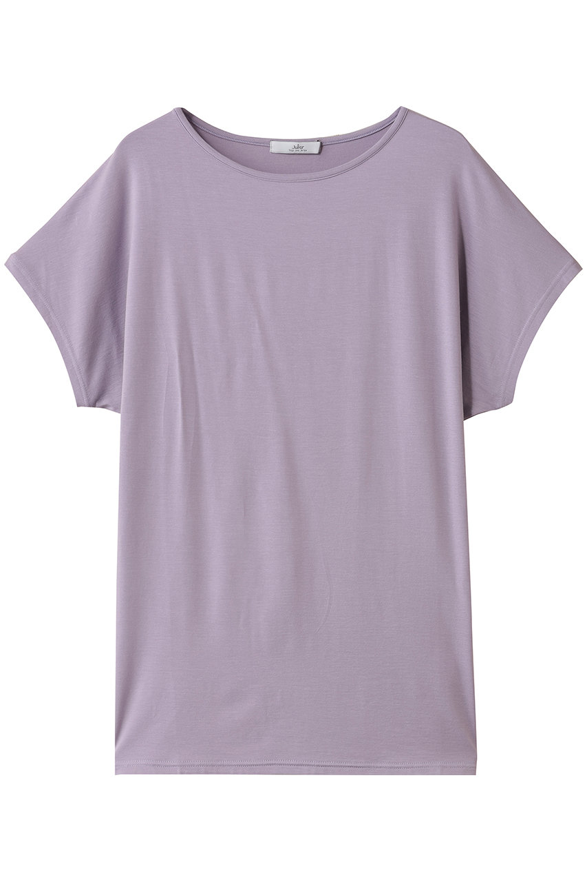 Julier エコリヨセル半袖トップス (ラベンダー, F) ジュリエ ELLE SHOP Julier エコリヨセル半袖トップス (ラベンダー, F) ジュリエ ELLE SHOP