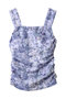 sandflowerプリントミドルトップス ジュリエ/Julier ブルー系